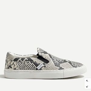 J. CREW FACTORY Road Trip‎ Snakeskin Embossed Slip-on Sneakers